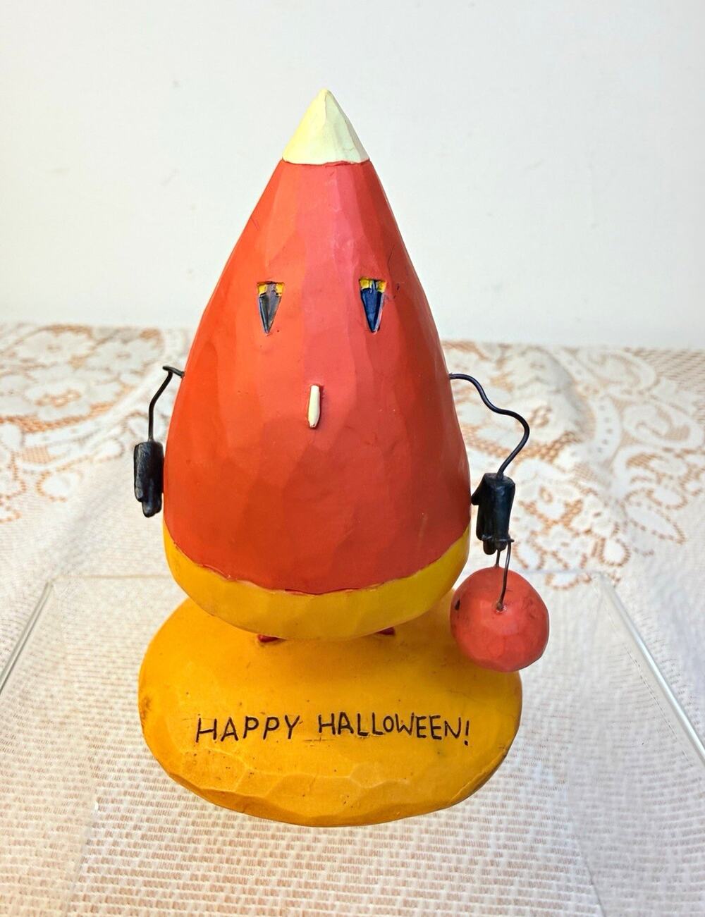 Dan DiPaolo 09 Blossom Bucket Happy Halloween Candy Corn Wood/Metal Figurine